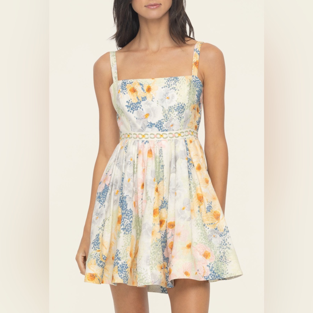 Agua By Agua Bendita Sapucai Florecer Mini Dress New